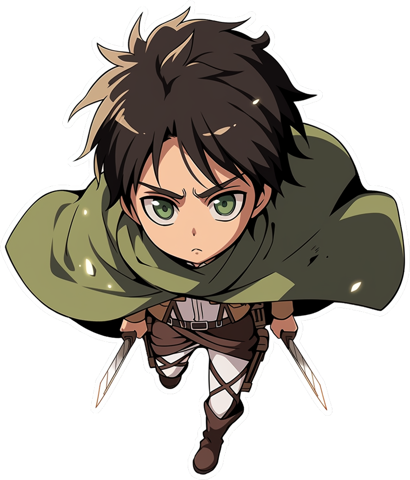 Chibi Eren – Soaring with ODM Gear