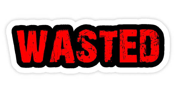 WASTED – GTA-Inspired Death Screen Sticker