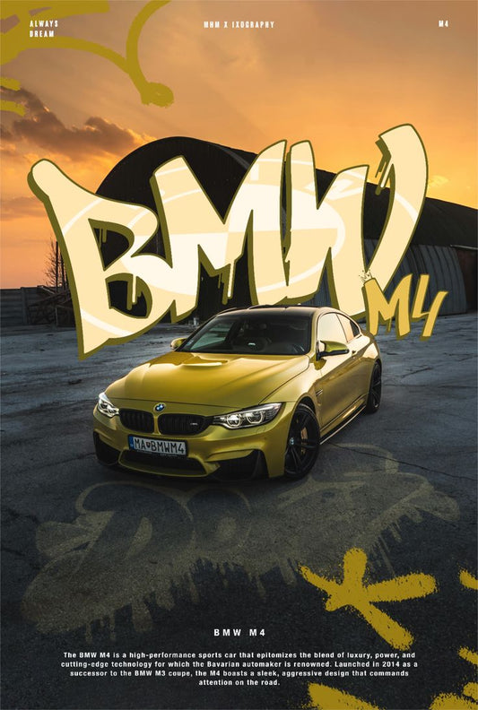 BMW M4 – Yellow Thunder Edition | 8x10 inch