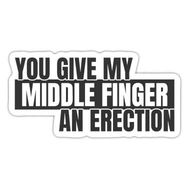 You Give My Middle Finger an Erection | 6x9 cm