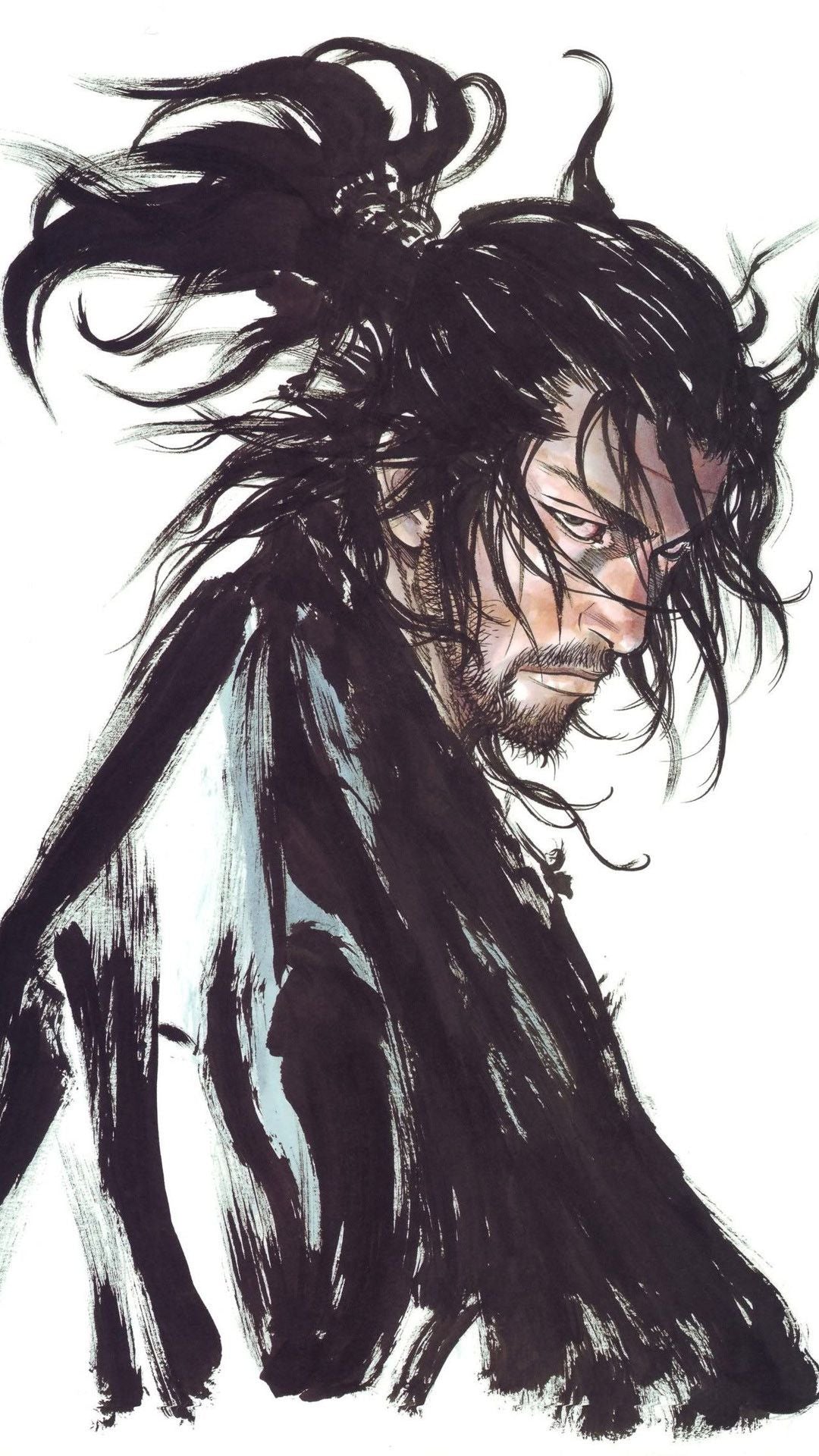 VAGABOND – Musashi Miyamoto Ink Portrait | 8x10 inch